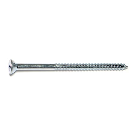Midwest Fastener Wood Screw, #14, 4 in, Zinc Plated Steel Flat Head Phillips Drive, 100 PK 02610